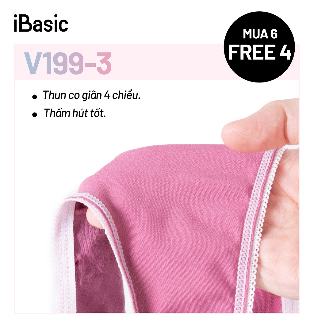 [MUA 6 TẶNG 4] Combo 10 quần lót nữ thun lạnh iBasic V199-3