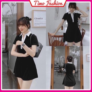 Váy polo nữ ngắn tay kiểu ôm body, váy dự tiệc phong cách công sở basic sexy mặc đi chơi siêu xinh VA01 !!