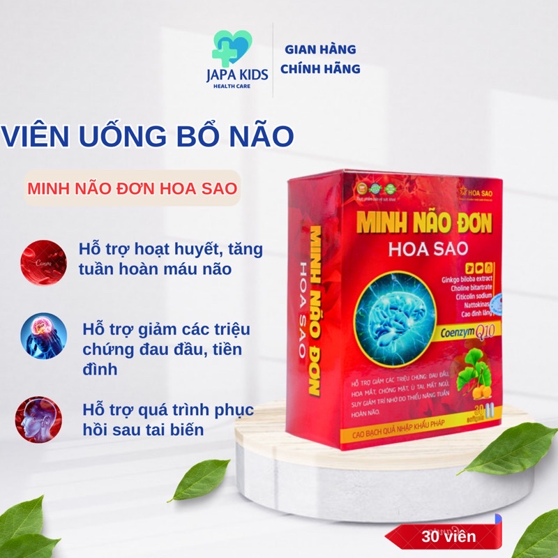 Viên Uống Hoạt Huyết Dưỡng Não Minh Não Đơn Hỗ Trợ Hoạt Huyết Phòng Suy Giảm Trí Nhớ Thiểu Năng Tuần Hoàn Máu Kém