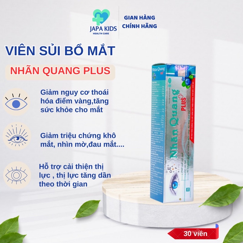 Viên Sủi Bổ Mắt Nhãn Quang Plus Giúp Tăng Cường Thị Lực Giảm Mờ Mắt Mỏi Mắt Chăm Sóc Sức Khoẻ Cho Mắt