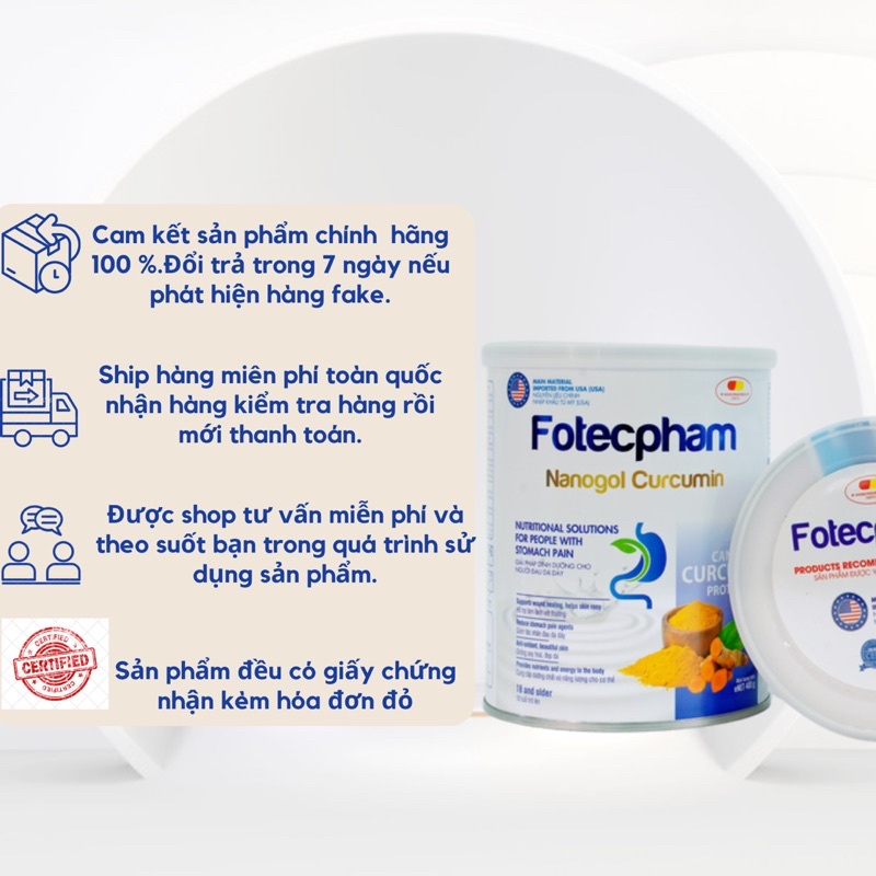Sữa Bột Cho Người Đau Dạ Dày Giải Pháp Dinh Dưỡng Cho Người Đau Dạ Dày Fotecpham Nanogol Curcumin