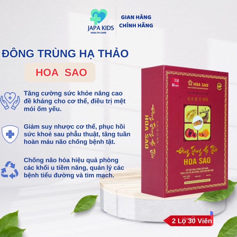 Viên Uống Bồi Bổ Sức Khỏe Đông Trùng Hạ Thảo Hoa Sao Bồi Bổ Cơ Thể Suy Nhược Tăng Tuần Hoàn Máu