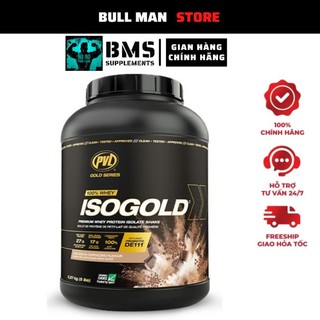 Sữa tăng cơ pvl iso gold premium isolate 100% whey protein, 5lbs nhập khẩu canada - bull man store