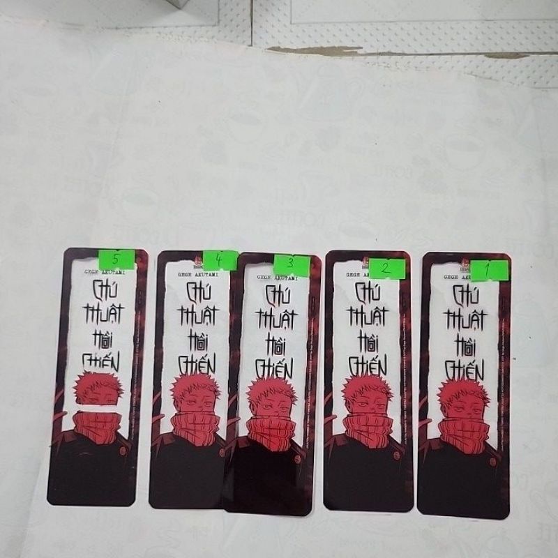 Bookmark PVC chú thuật lỗi mẫu Toge tùy chọn