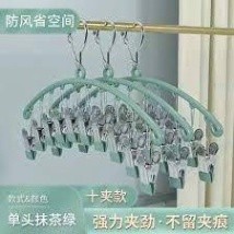 Móc treo đồ lót, tất có khóa chống gió, chống trượt với 10 bộ ghim giữMóc treo đồ lót, móc kẹp treo quần áo 10 kẹp phơi
