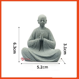 Tượng Chú Tiểu Bái Phật - Đá Sa Thạch