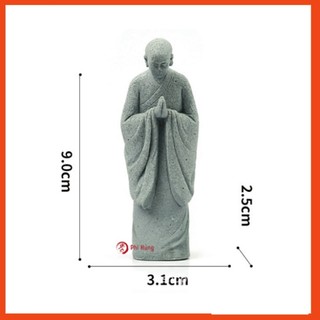 Tượng Chú Tiểu Bái Phật - Đá Sa Thạch