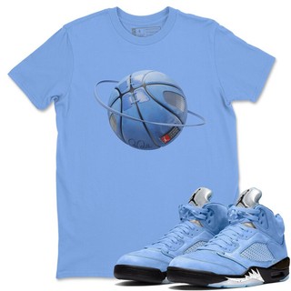 ÁO thun Basketball Planet Sneaker Tee - Casual Unisex Cotton Sneaker T-Shirt To Match 5s Retro UNC