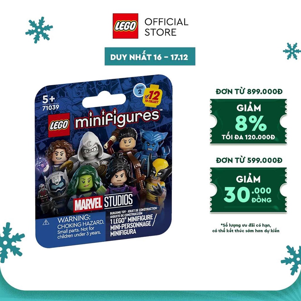 LEGO Minifigures 71039 Đồ chơi lắp ráp Nhân Vật LEGO Marvel Series 2 (10 chi tiết/ 1 nhân vật ngẫu nhiên)
