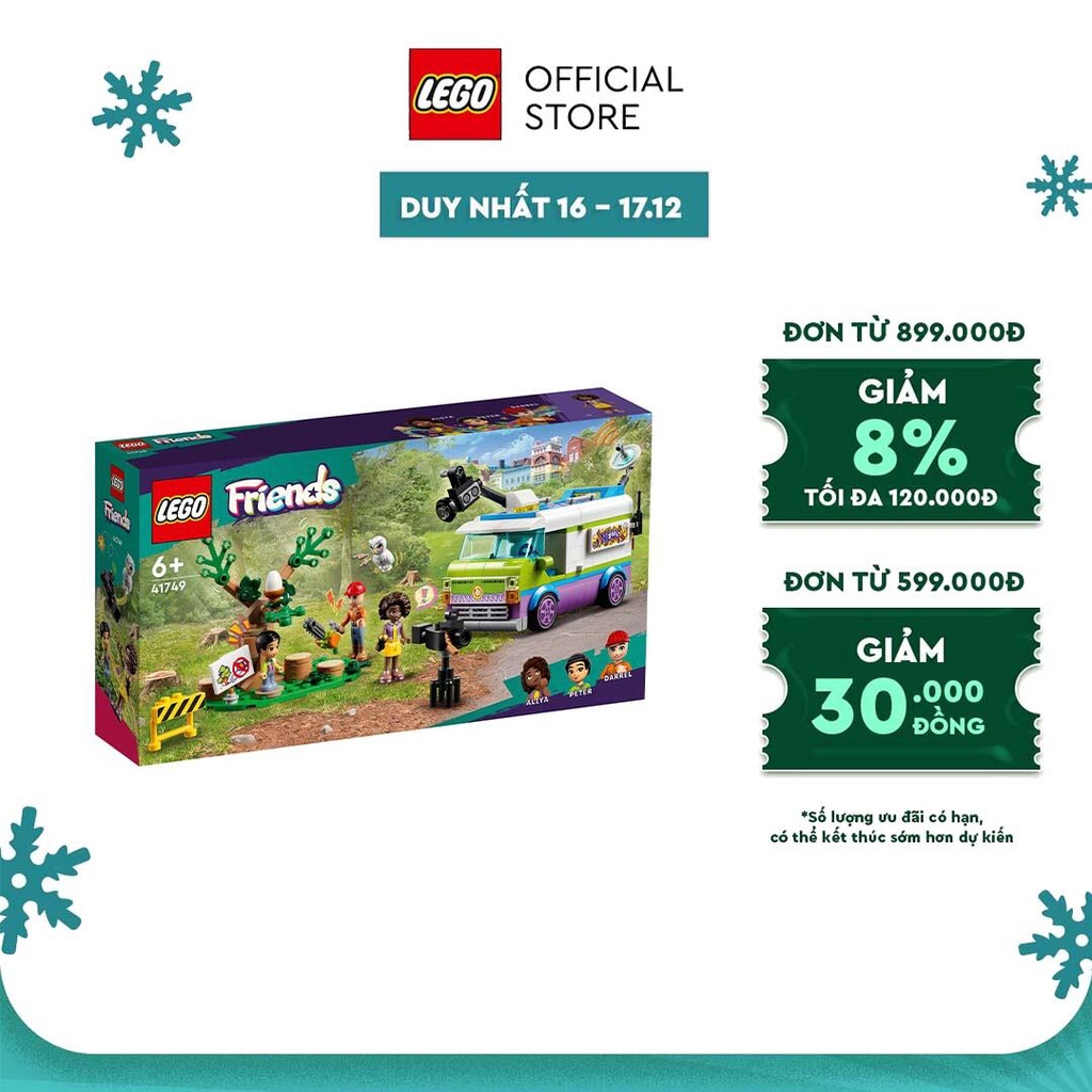 [Mã LEGOSPT10 giảm 10% đơn 999K] LEGO Friends 41749 Đồ chơi lắp ráp Xe truyền hình lưu động (446 chi tiết)