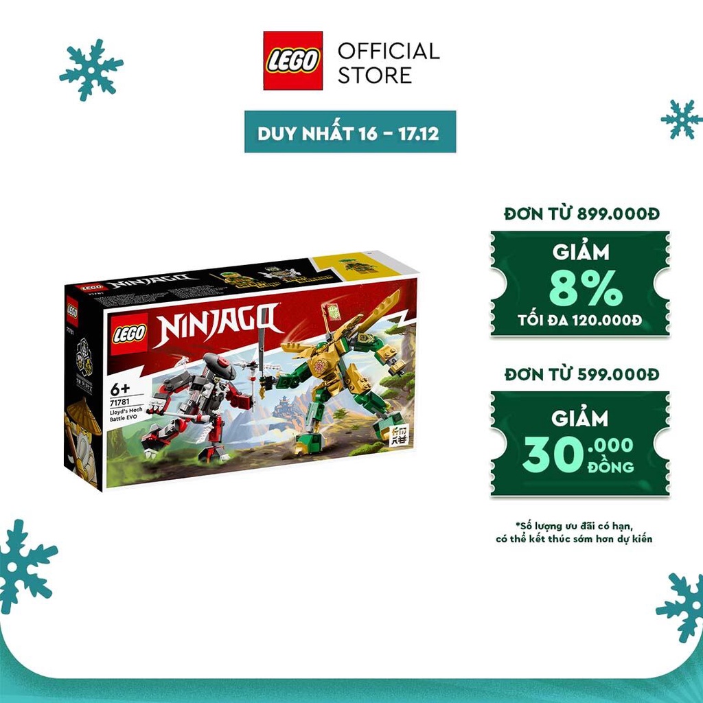 LEGO Ninjago 71781 Chiến Giáp Tiến Hóa Của Lloyd (223 Chi Tiết)