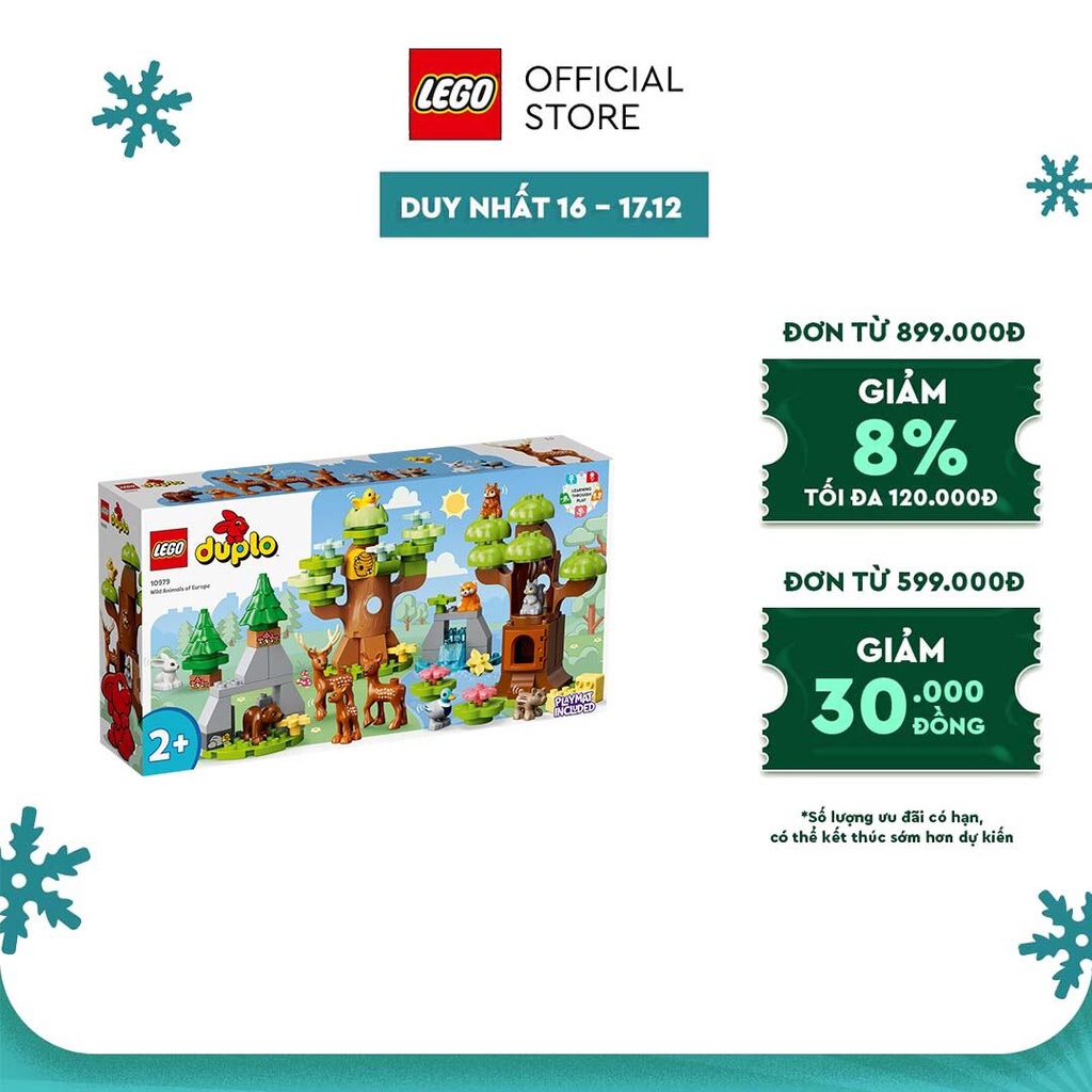 LEGO DUPLO 10979 Khám phá thế giới động vật Châu Âu (85 chi tiết)