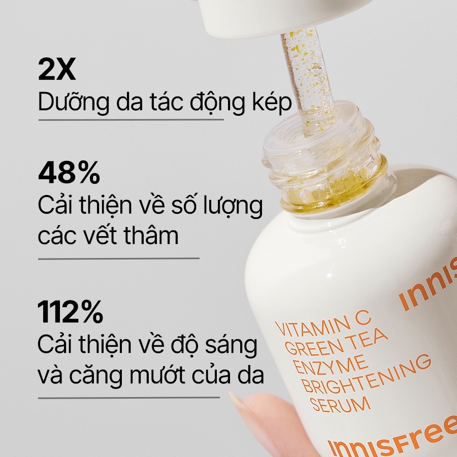 Bộ đôi serum sáng da và chống nắng nâng tông Vitamin C Green Tea Enzyme 30ml & Tone Up No Sebum EX SPF 50+ PA4+ 60 mL