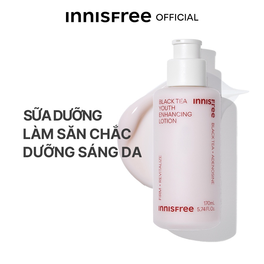 [Mã COSINNIJ - 8% đơn 250K] Sữa dưỡng ngăn ngừa lão hóa từ trà đen innisfree Black Tea Youth Enhancing Lotion 170ml