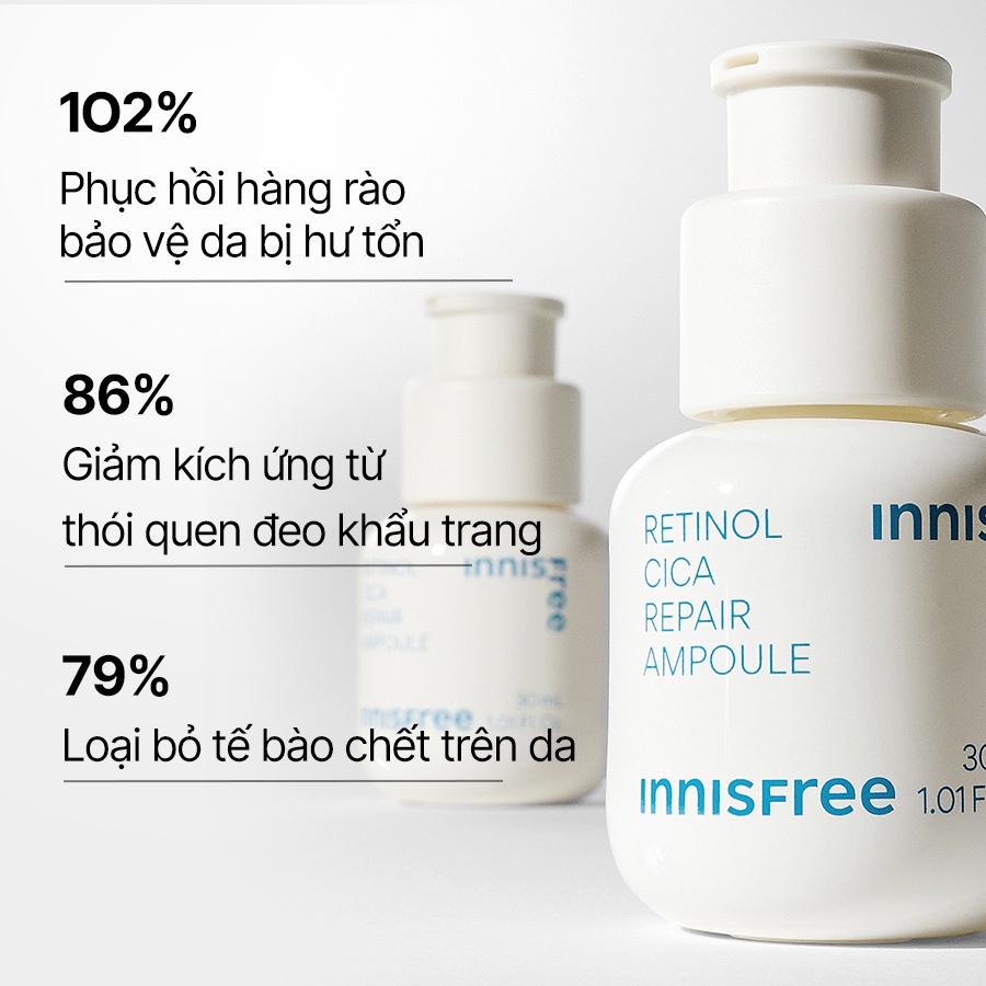 [Mã COSINNIJ - 8% đơn 250K] Tinh chất dưỡng phục hồi da innisfree Retinol Cica Repair Ampoule 30 mL (New2023)