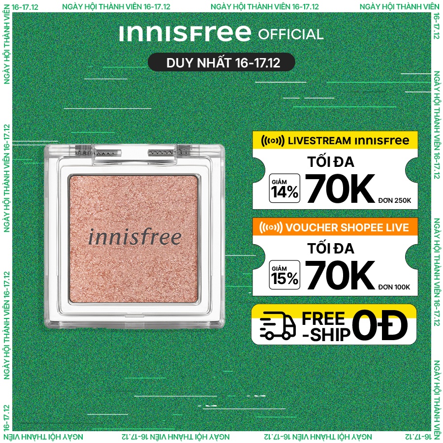 Phấn mắt dạng nhũ Innisfree My Eyeshadow Glitter 1.9g