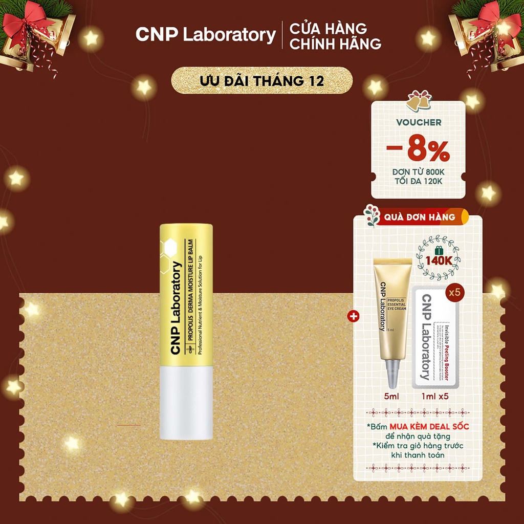 Son dưỡng mềm môi keo ong dưỡng ẩm CNP Propolis Derma Moisture Lip Balm 4g