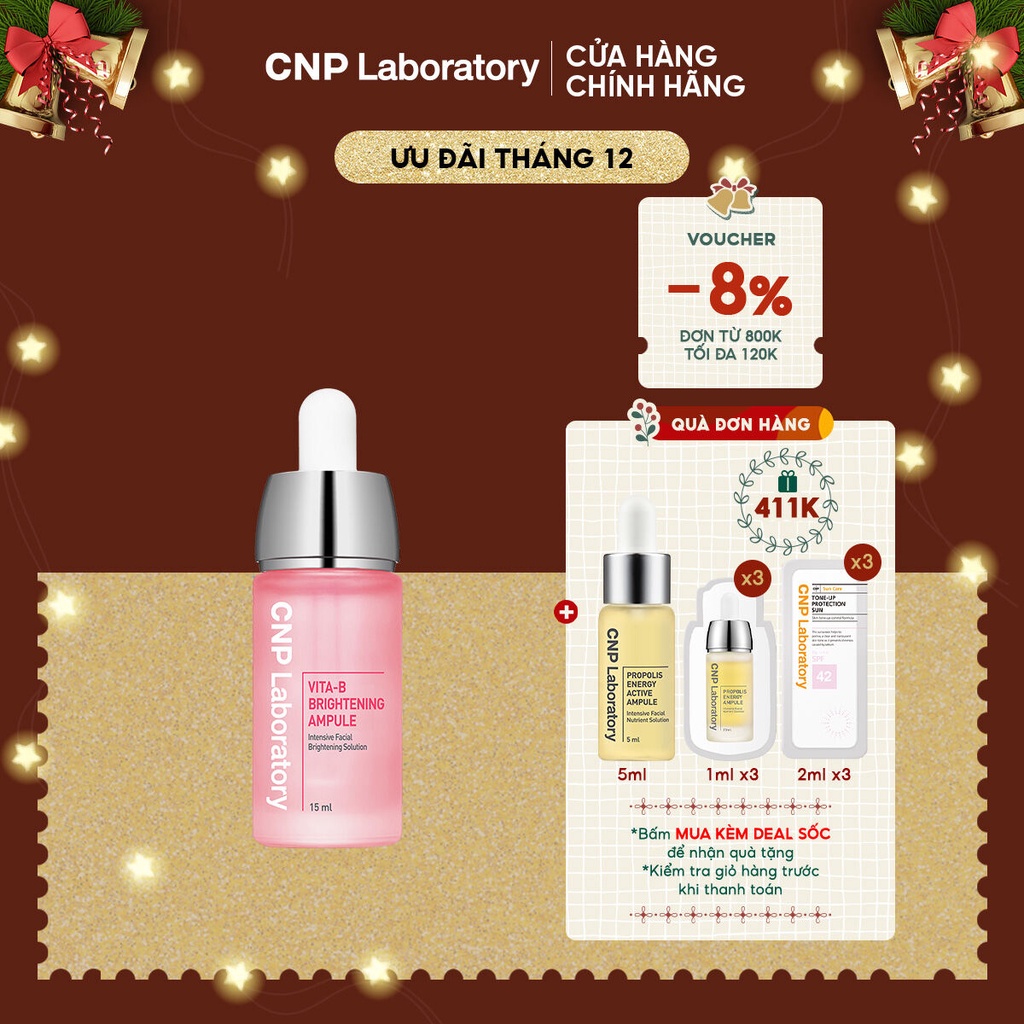 Tinh chất hồng Vitamin B làm sáng da CNP Laboratory Vita-B Energy Ampule 15ml