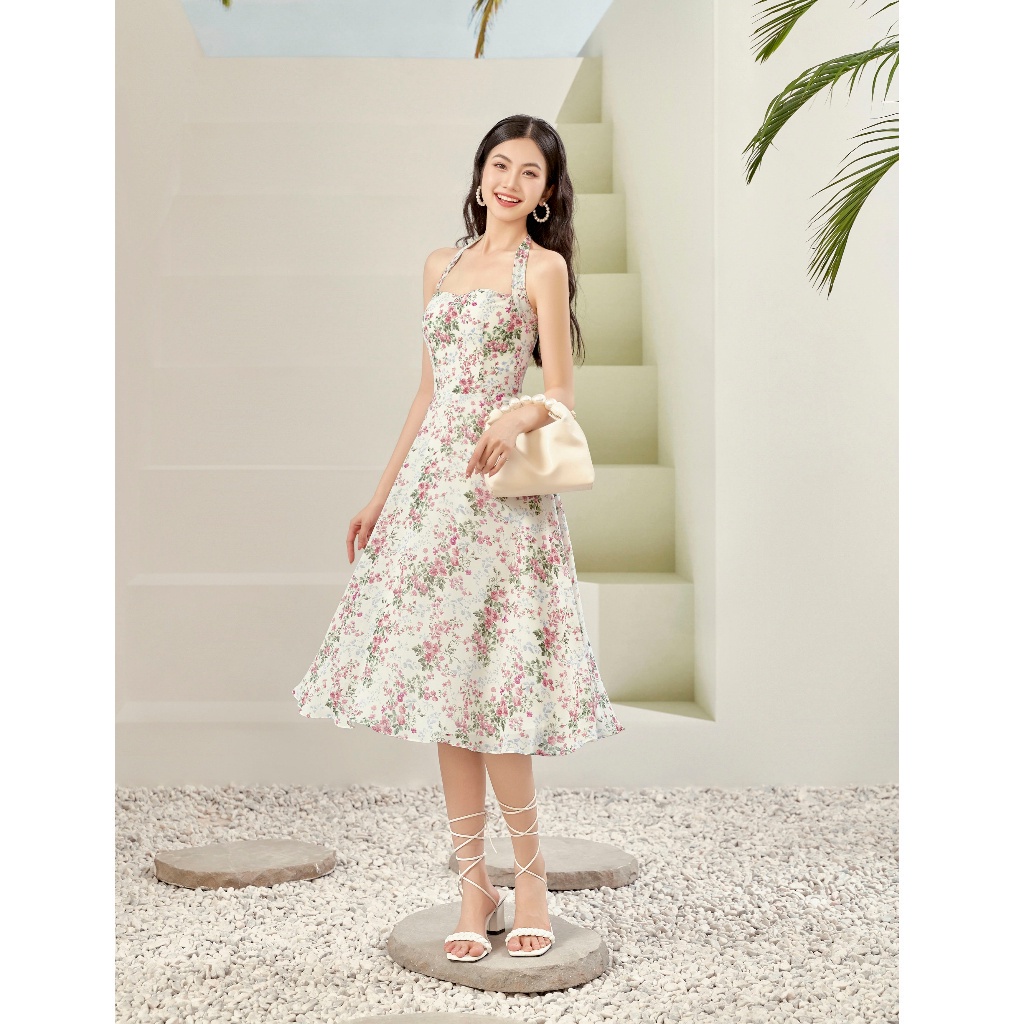 Váy xòe cổ yếm buộc dây Lep' DS00V100035W1