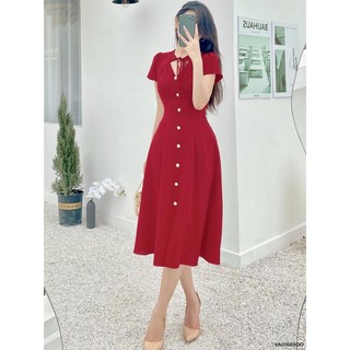 Váy buộc nơ cổ 1VA01669DO Lep'