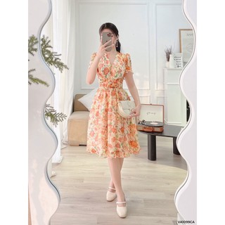 Váy cổ v nhún ngực 1VA1099CA Lep'
