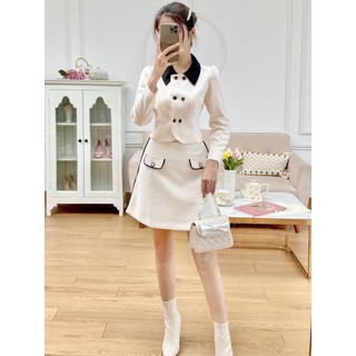 Áo blazer phối đen trắng 1ao114be lep'