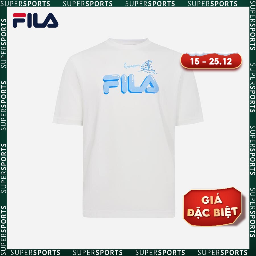 Áo thun tay ngắn thời trang unisex Fila - FW2RSF2079X-WHI