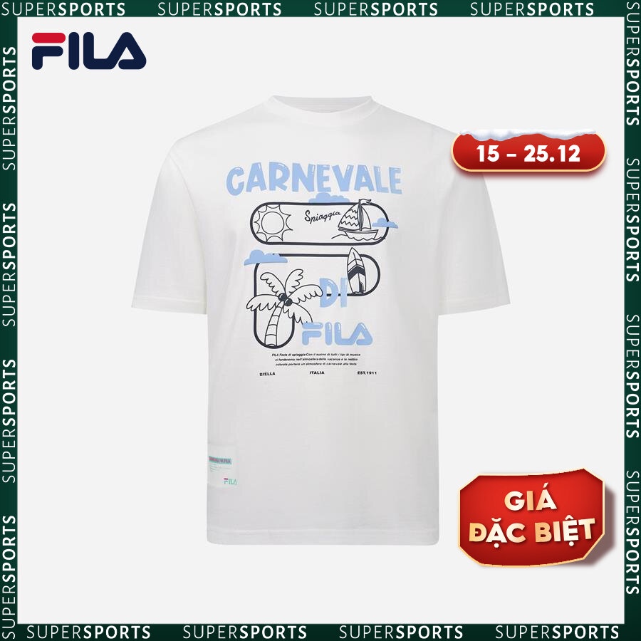 Áo thun tay ngắn thời trang unisex Fila - FW2RSF2076X-WHI