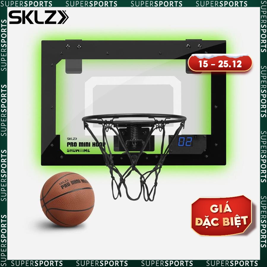 Banh bóng rổ Sklz Pro Mini Hoop Swish Foam Ball - Black/Silver - 10840