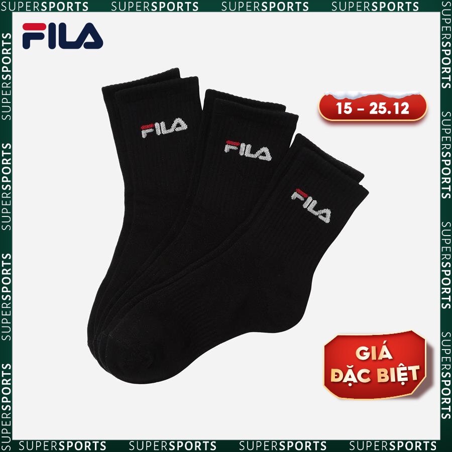 Vớ thời trang unisex Fila 3Pairs - FS3SCE6374X-BLK