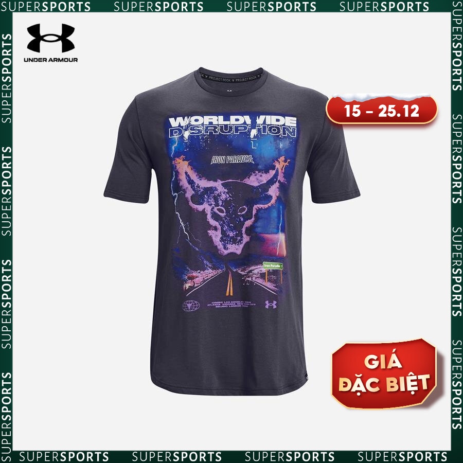 Áo thun thể thao nam Under Armour Project Rock - 1373747-558