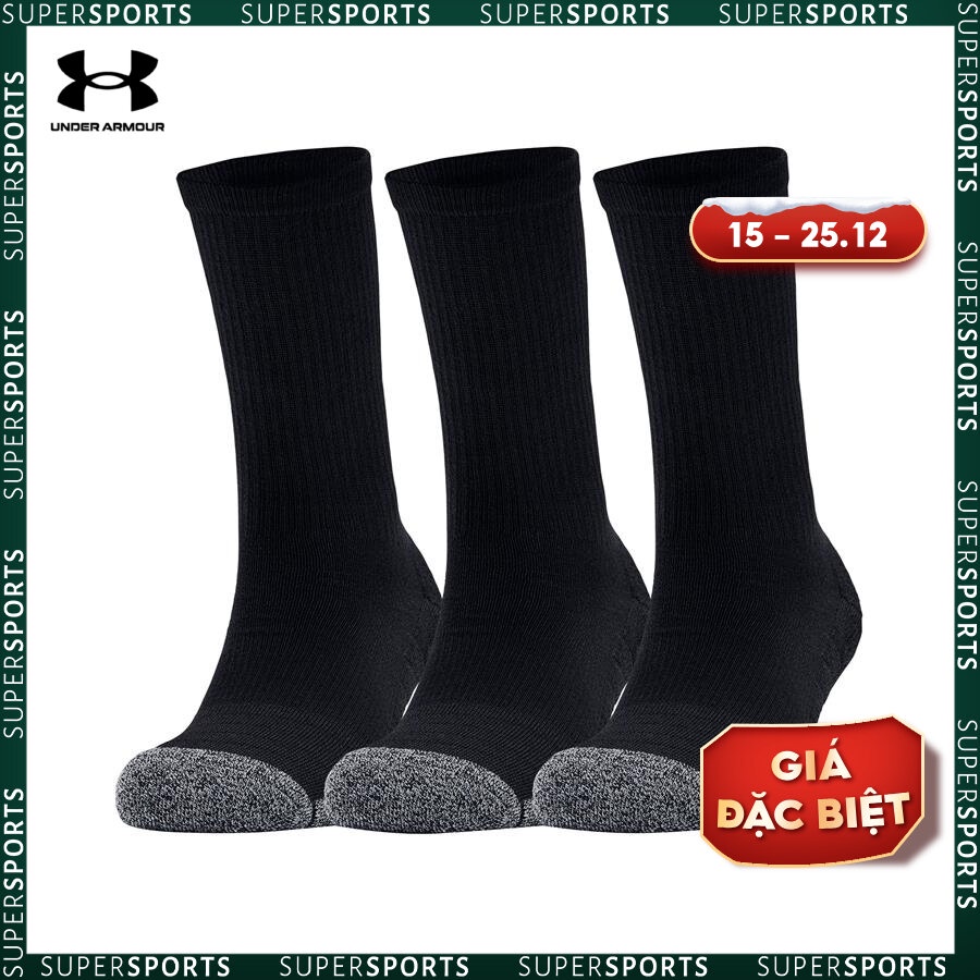 Vớ thể thao unisex Under Armour Heatgear Cre3Pk - 1346751-001