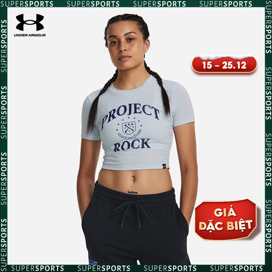Áo thun thể thao nữ Under Armour Project Rock Q3 Arena - 1380187-441