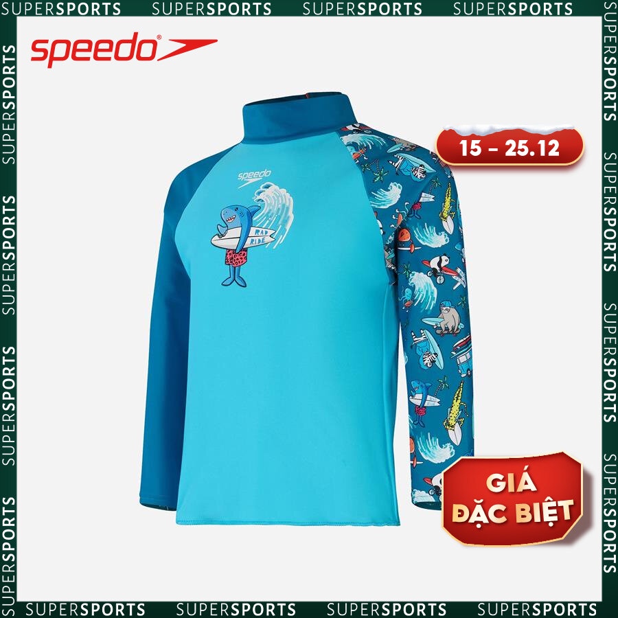 Áo bơi chống nắng bé trai Speedo Prt Rash Top - 8-00323615137