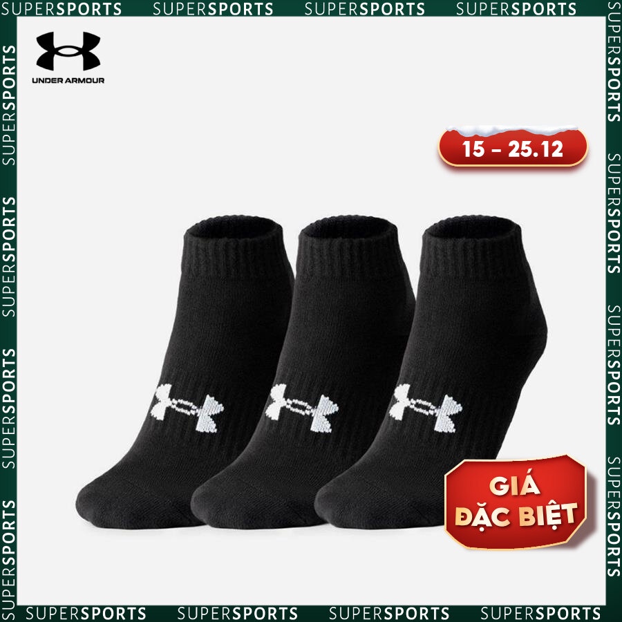 Vớ thể thao unisex Under Armour Under Armouracc Core Locut 3Pk - 1361574-001
