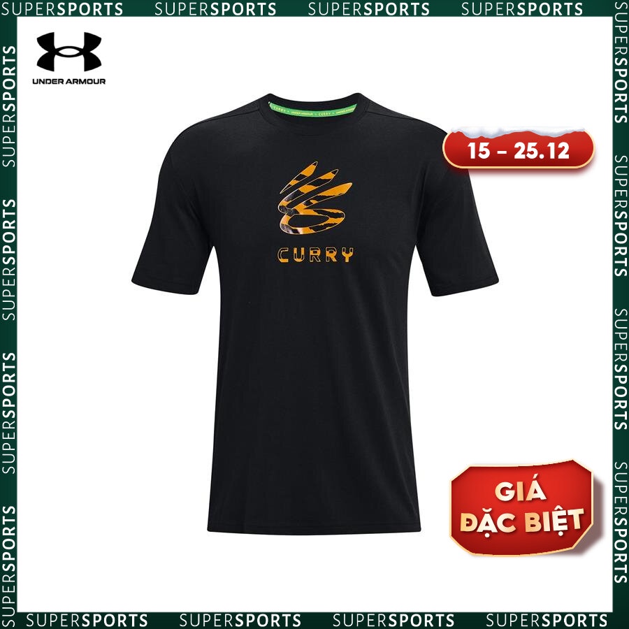 Áo thun tay ngắn thể thao nam Under Armour CURRY LILY TIGER LOGO - 1366623-001
