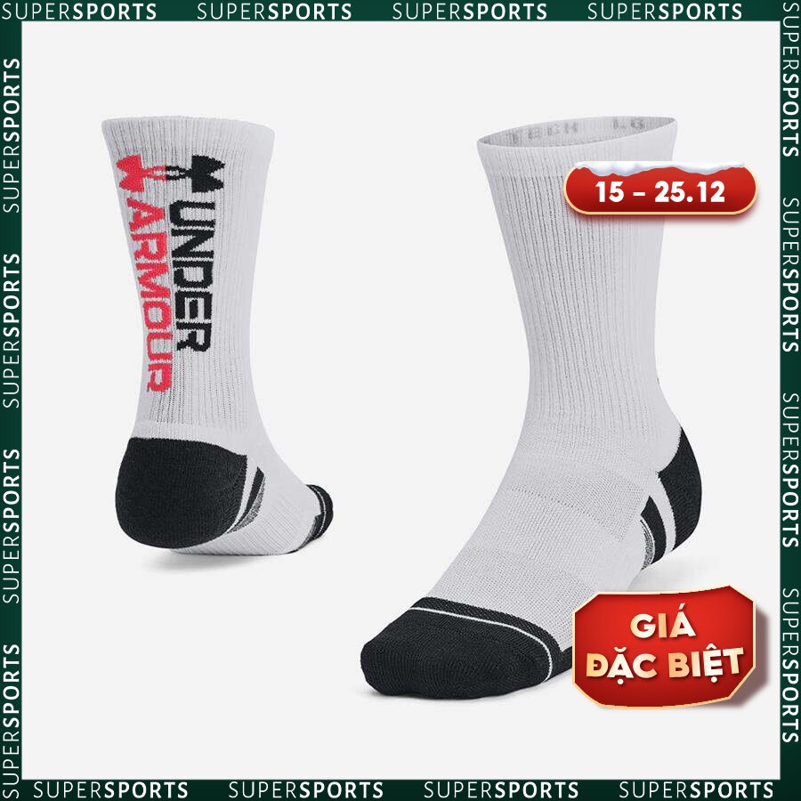 Vớ thể thao unisex Under Armour Perf Tech Nov 3Pk - 1379515-100