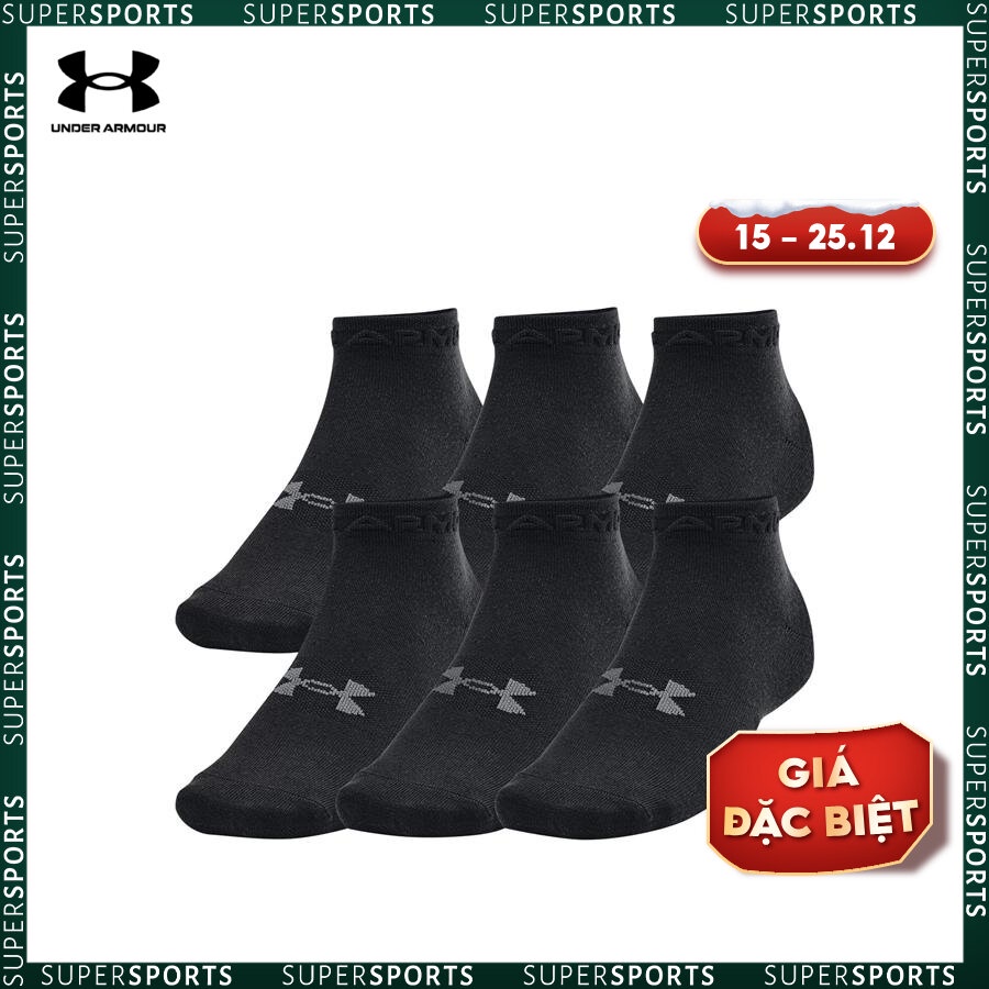 Vớ thể thao unisex Under Armour Essential Locut 3-Pack - 1365745-001