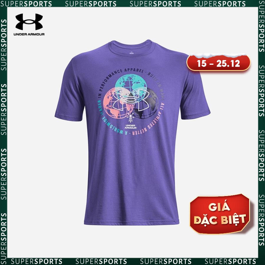 Áo thun thể thao nam Under Armour Tri Globe - 1373992-573