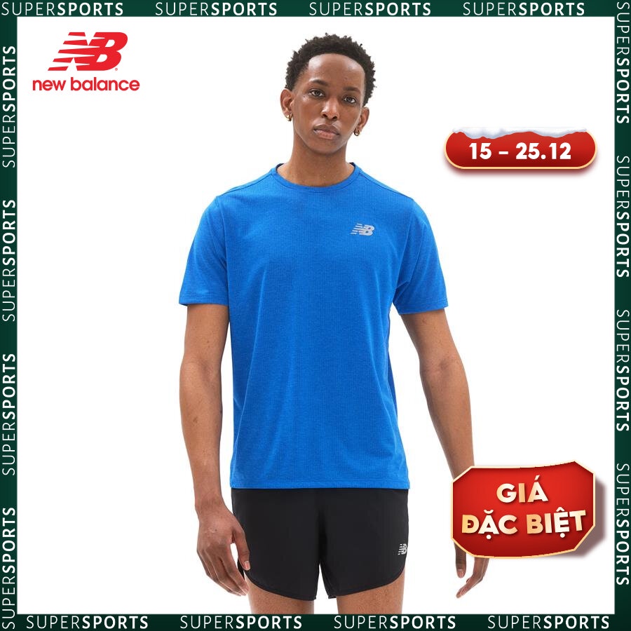 Áo thun thể thao nam New Balance RUNNING T-SHIRT M COBALTHR - AMT21262CH1 (form châu á)