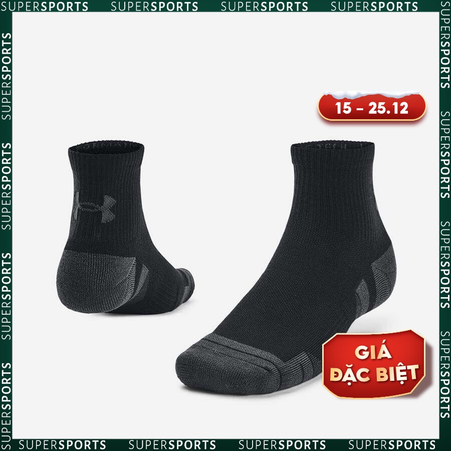Vớ thể thao unisex Under Armour Performance Tech 3Pk Qtr - 1379510-001