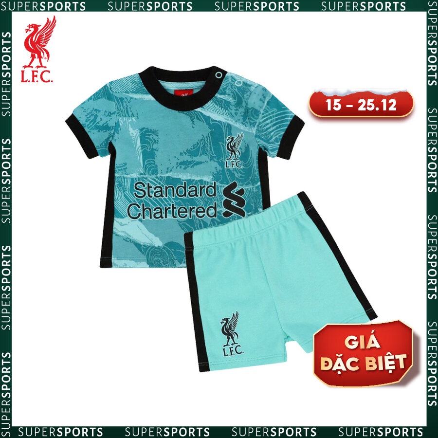 Set quần áo trẻ em Lfc 20/21 Away Kit - Teal - Liverpool Fc - A15385