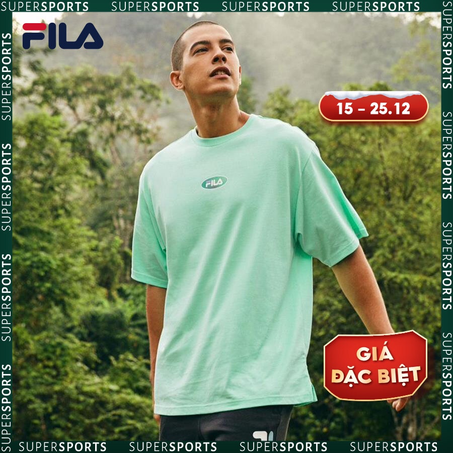 Áo thun tay ngắn thời trang unisex Fila Carnevale Di Fila Oversize - FW2RSF1002X-CBL