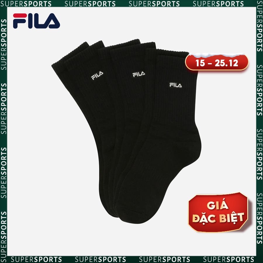 Vớ thời trang unisex Fila 3Pairs - FS3SCE6380X-BLK