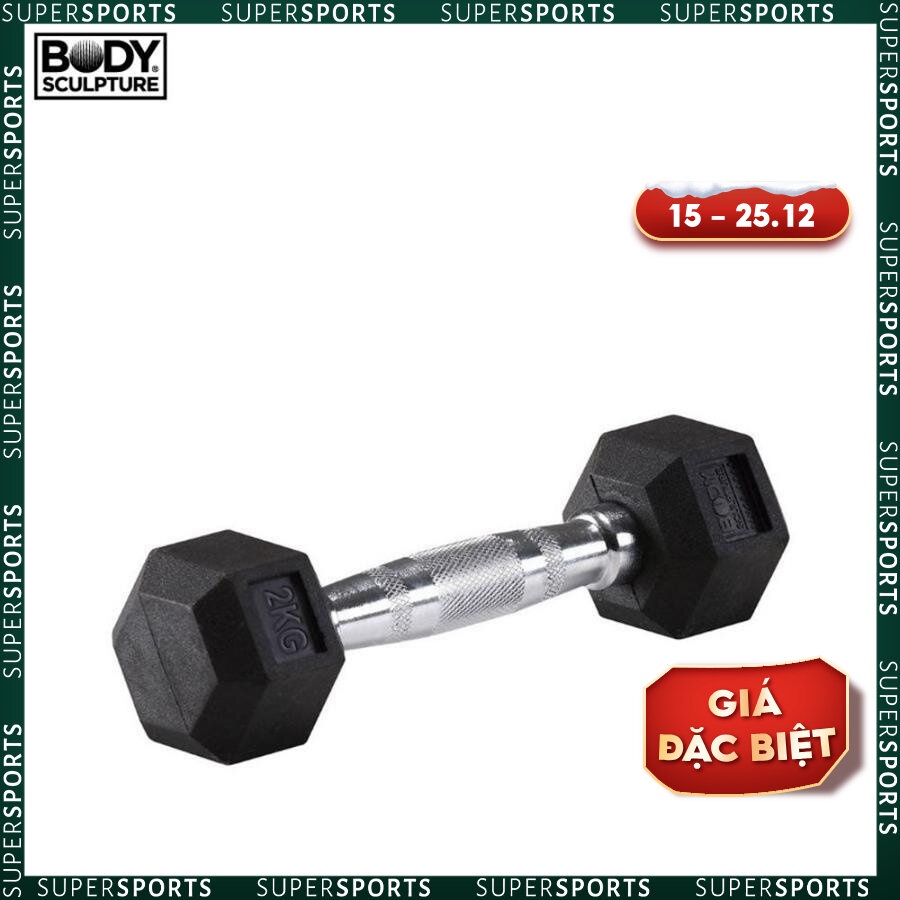 Tạ tập gym lục giác 2kg Body Sculpture - BW-460-2KG