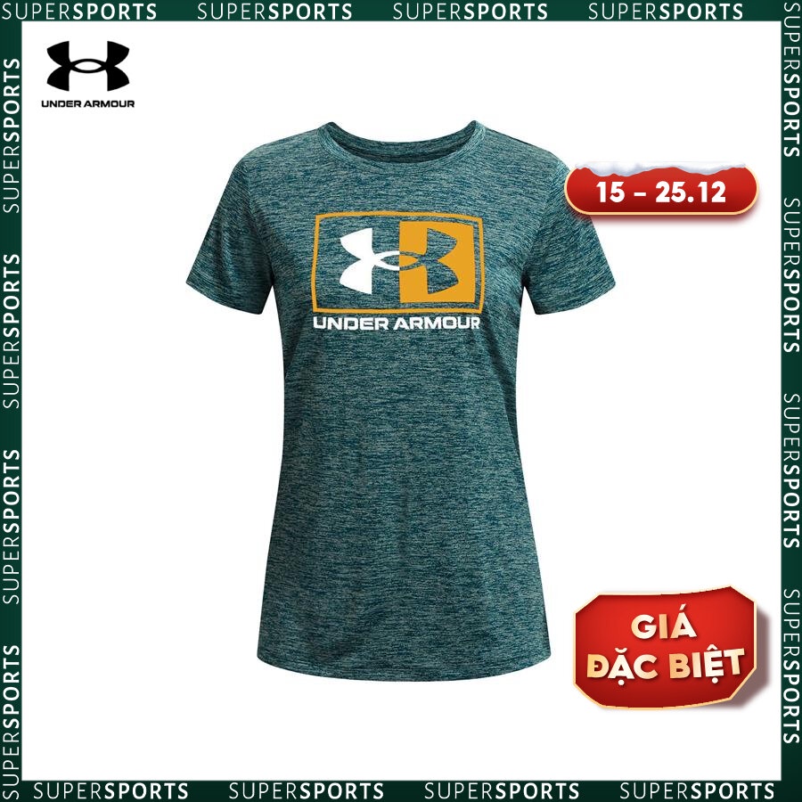 Áo thun tay ngắn thể thao nữ Under Armour Tech Twist Box Lu - 1373046-716
