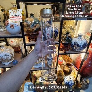 Bình Sâm Thủy Tinh Trụ Nắp Vặn Xi Vàng Cao Cấp 1.0 Lít , 1.5 Lít , 2.0 Lít | Tùy Chọn Dung Tích