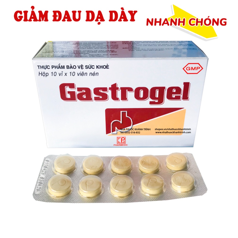 (100 viên) Gastrogel hộp 100 viên nhai Pharmedic (tem công ty)