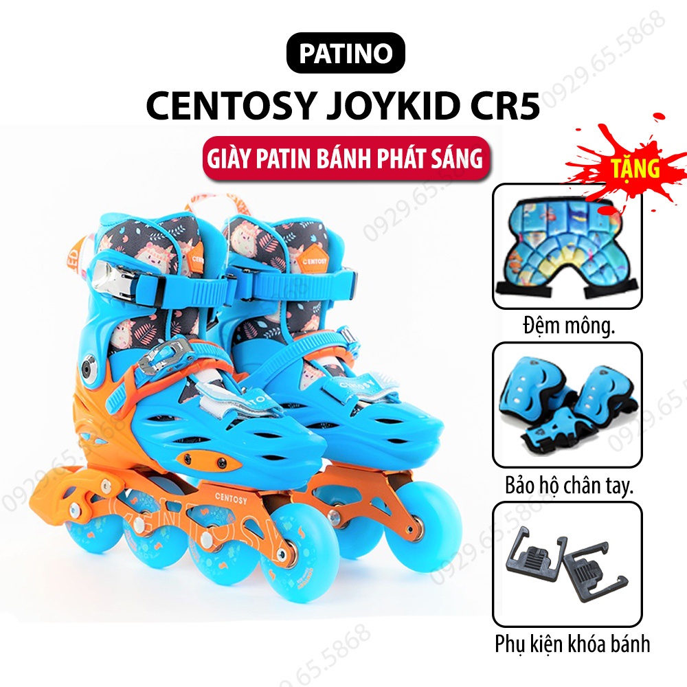 Giày trượt patin trẻ em Centosy Joy Kid CR5 - 8 bánh đèn, form chắc chắn - hàng chính hãng
