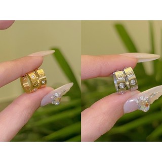 Bông tai tròn hiệu titan mạ vàng ko rỉ